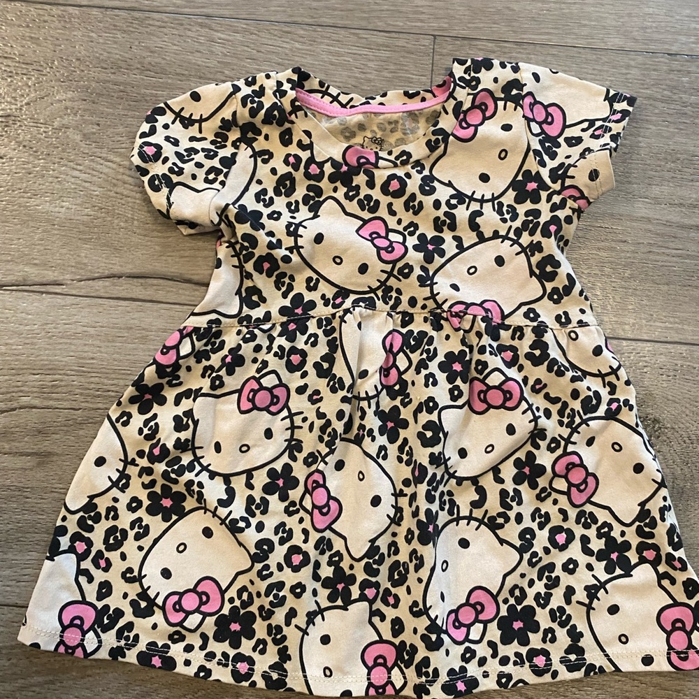 Sanrio Hello Kitty Leopard Print Dress with Pink Accents